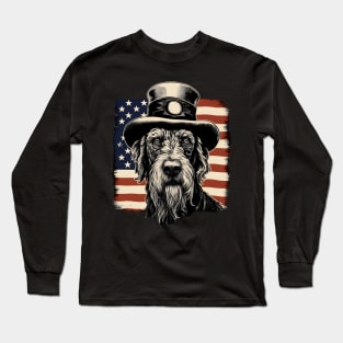 Patriotic Irish Wolfhound Long Sleeve T-Shirt